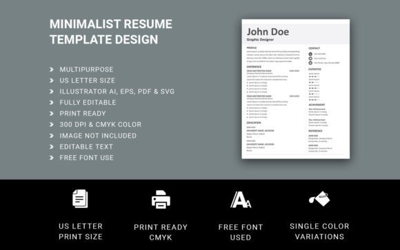 Download Modern Minimal Resume / CV Template - Premium Resources