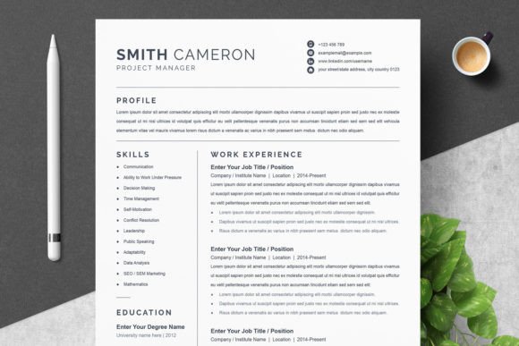 Download Minimalist Word Resume / CV Template - Premium Resources